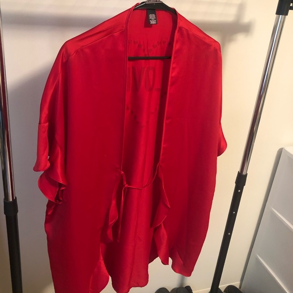 Red Silk Cover up - Picture 5 of 5